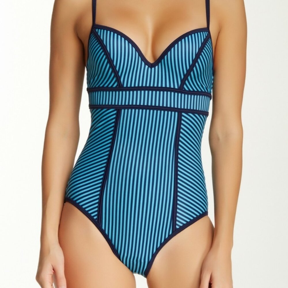 Spanx Sweetheart Striped One Piece Swimsuit